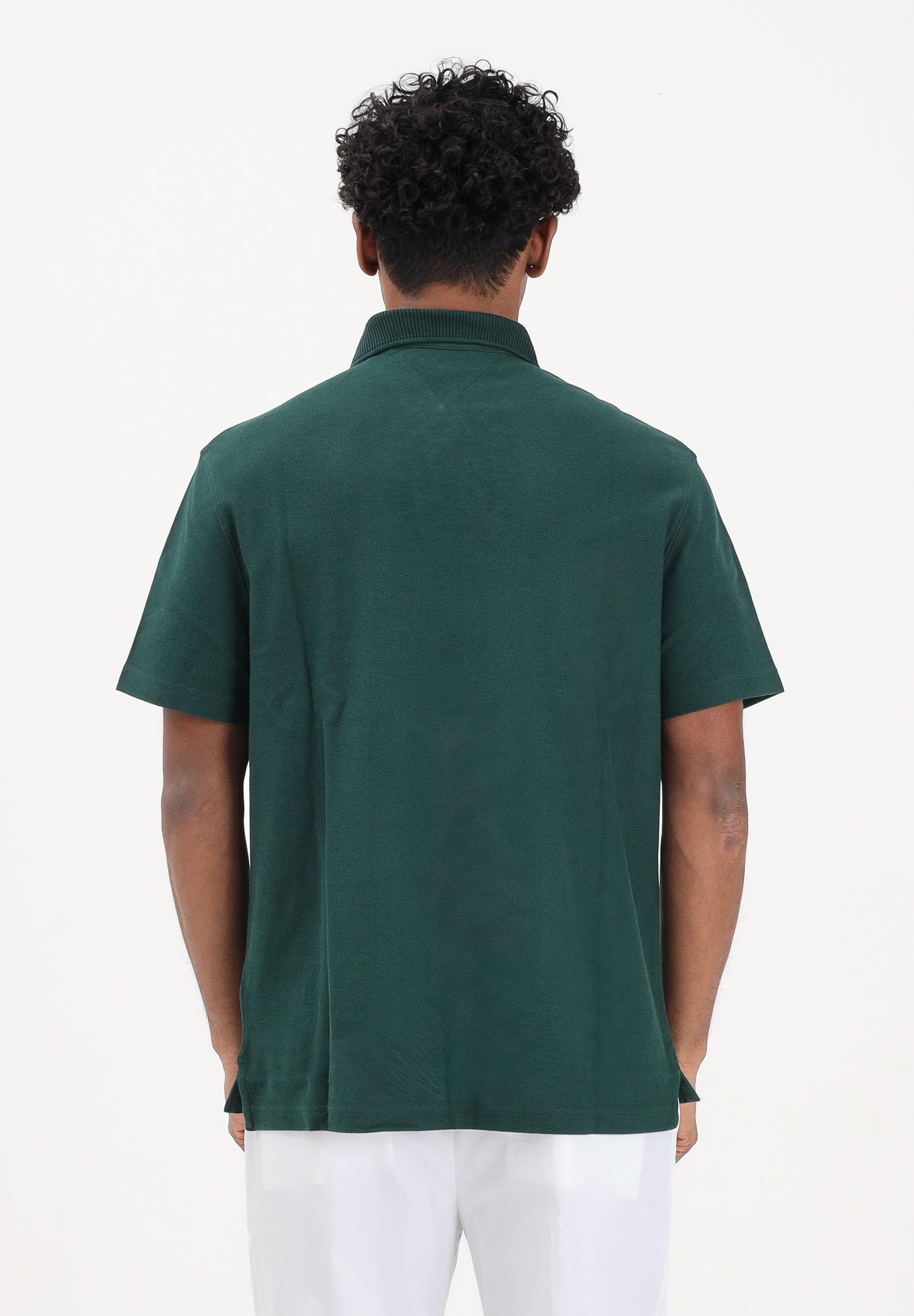 TOMMY HILFIGER Polo a manica corta verde da uomo con logo MW0MW42740 MBN TOMMY HILFIGER 