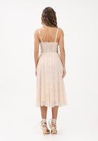 ELISABETTA FRANCHI Abito midi burro da donna realizzato in delicato pizzo AB97162E2 EG9 ELISABETTA FRANCHI 