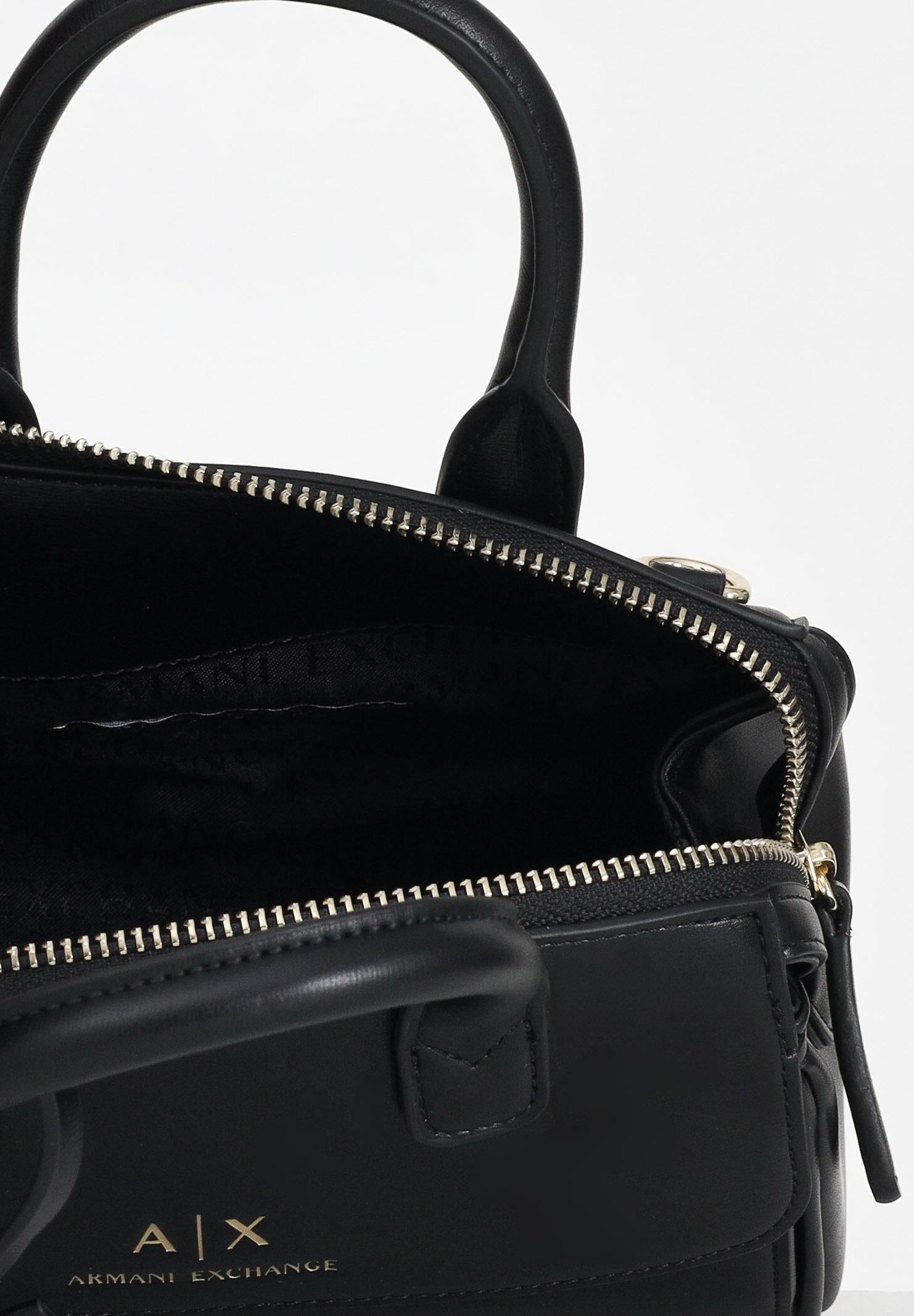 ARMANI EXCHANGE Borsa a mano nera da donna con lucchetto XW000395AF12040 UC001 ARMANI EXCHANGE 