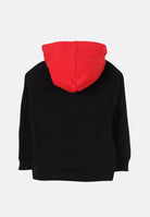 Felpa nera per donna e bambina con cappuccio e logo M01222M00NF 0M900 MARNI 