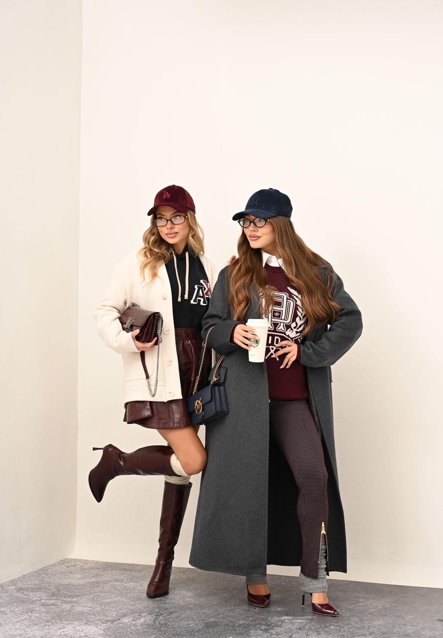 PATRIZIA PEPE Pantalone elegante bordeaux da donna con microfantasia 8P0744A625 FG12 PATRIZIA PEPE 