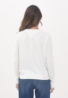 TOMMY JEANS Maglioncino bianco da donna con logo DW0DW19888YBL . TOMMY JEANS 