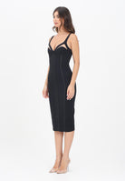 ELISABETTA FRANCHI Abito midi nero da donna con tulle<BR/> AB80256E2 110 ELISABETTA FRANCHI 