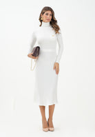 ELISABETTA FRANCHI Abito midi bianco da donna AM06B56E2 360 ELISABETTA FRANCHI 