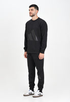 ADIDAS PERFORMANCE Tuta Big Logo Fleece nera da uomo JI8865  ADIDAS PERFORMANCE 