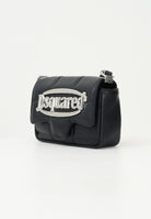 DSQUARED2 Borsa a spalla nera da donna con maxi logo DQ2917D0AD0 DQ900 DSQUARED2 