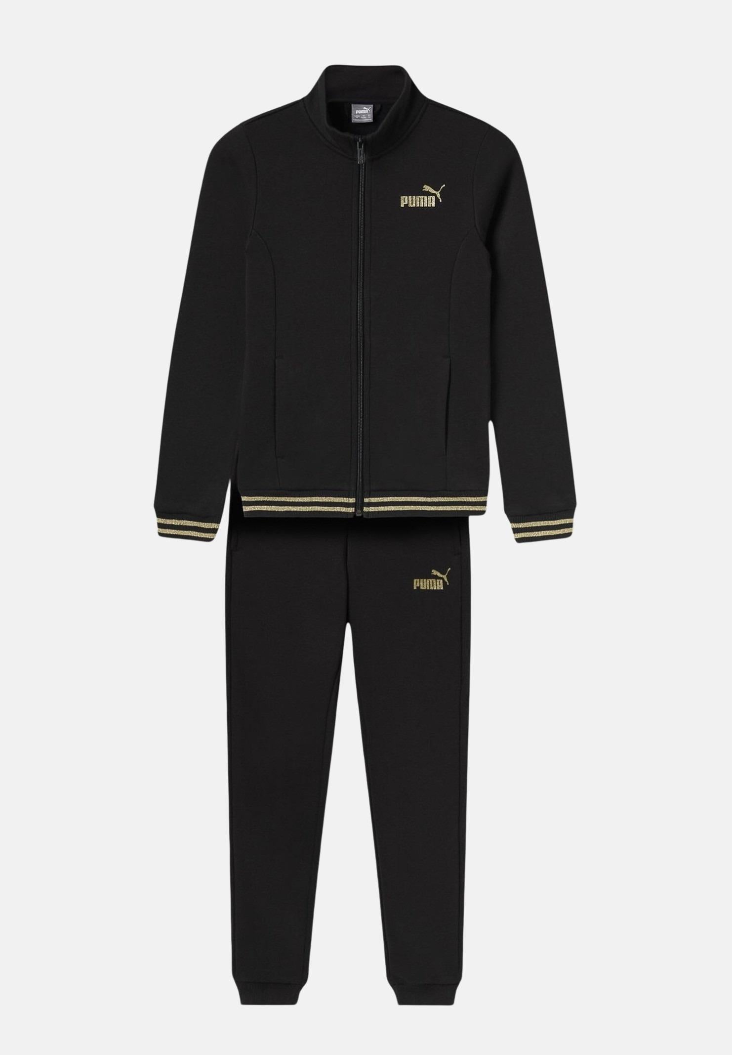 Tuta ESS+ GLITTER FZ nera da bambina 684771 01 PUMA 