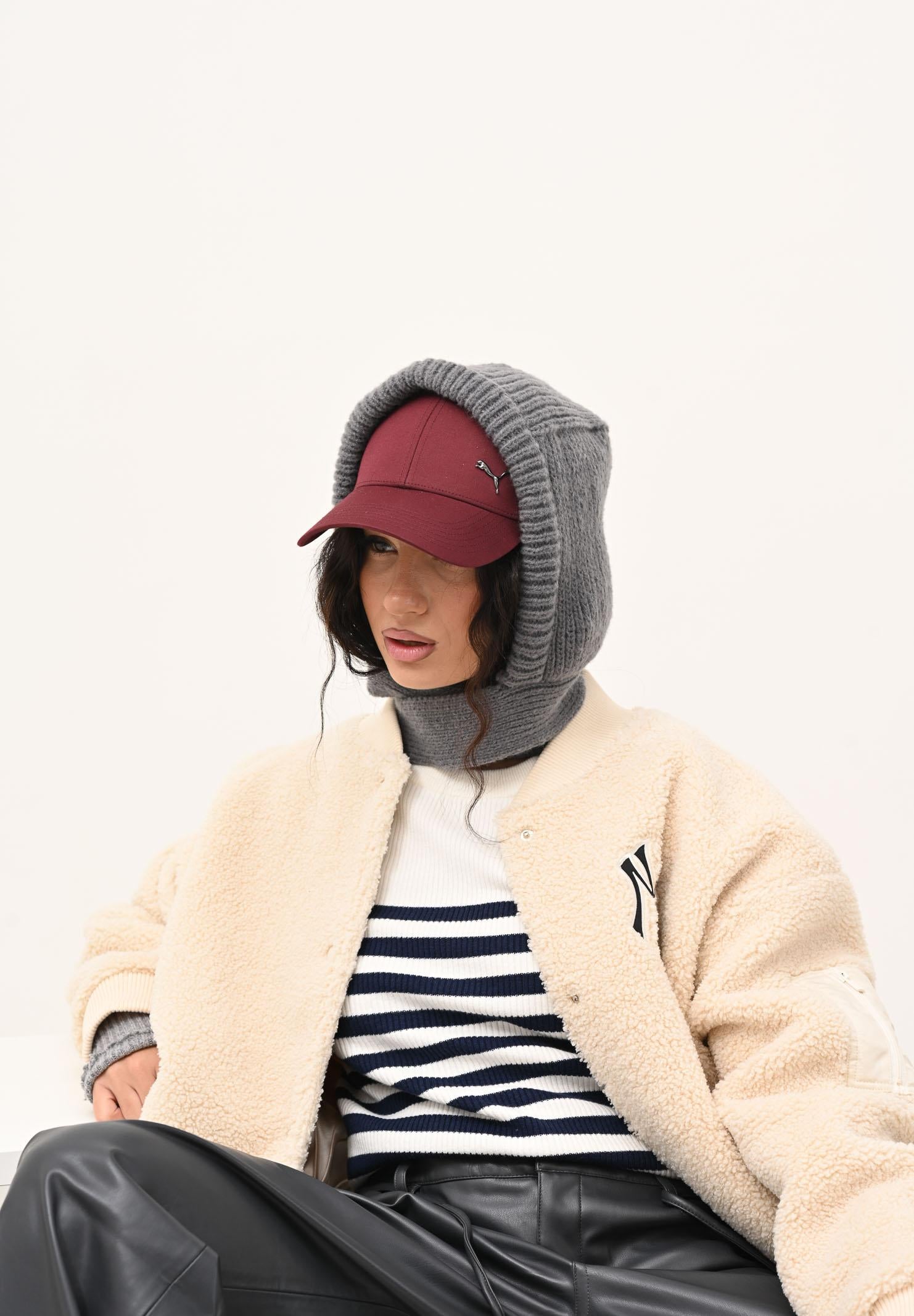 PUMA Cappello con visiera ESS Metal PUMA Cat bordeaux per uomo e donna 025994 11 PUMA 