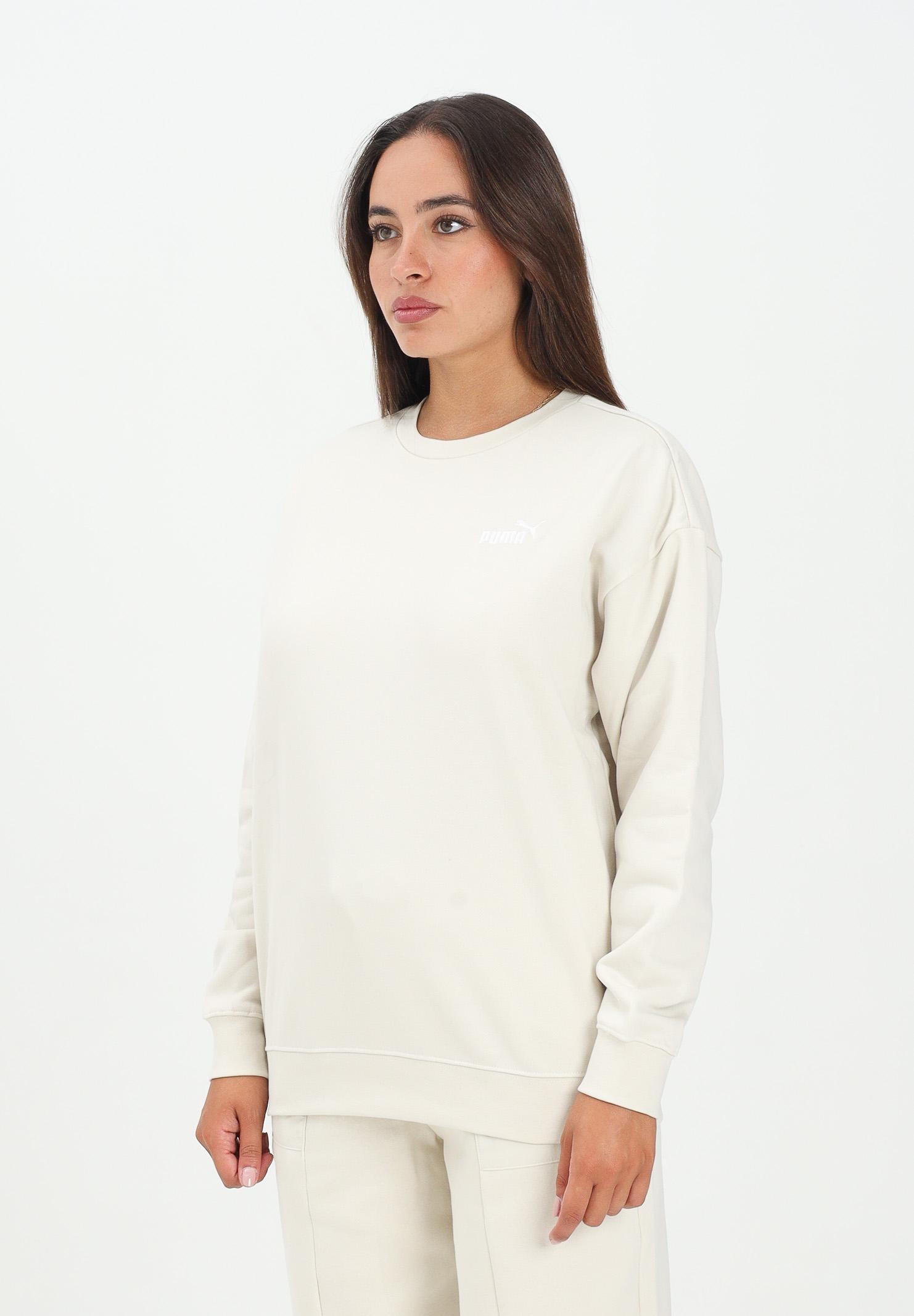 PUMA Felpa girocollo ESS N. 1 panna da donna 633268 87 PUMA 