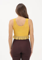 ELISABETTA FRANCHI Canotta gialla da donna in maglia à jour TK74B61E2 EV4 ELISABETTA FRANCHI 