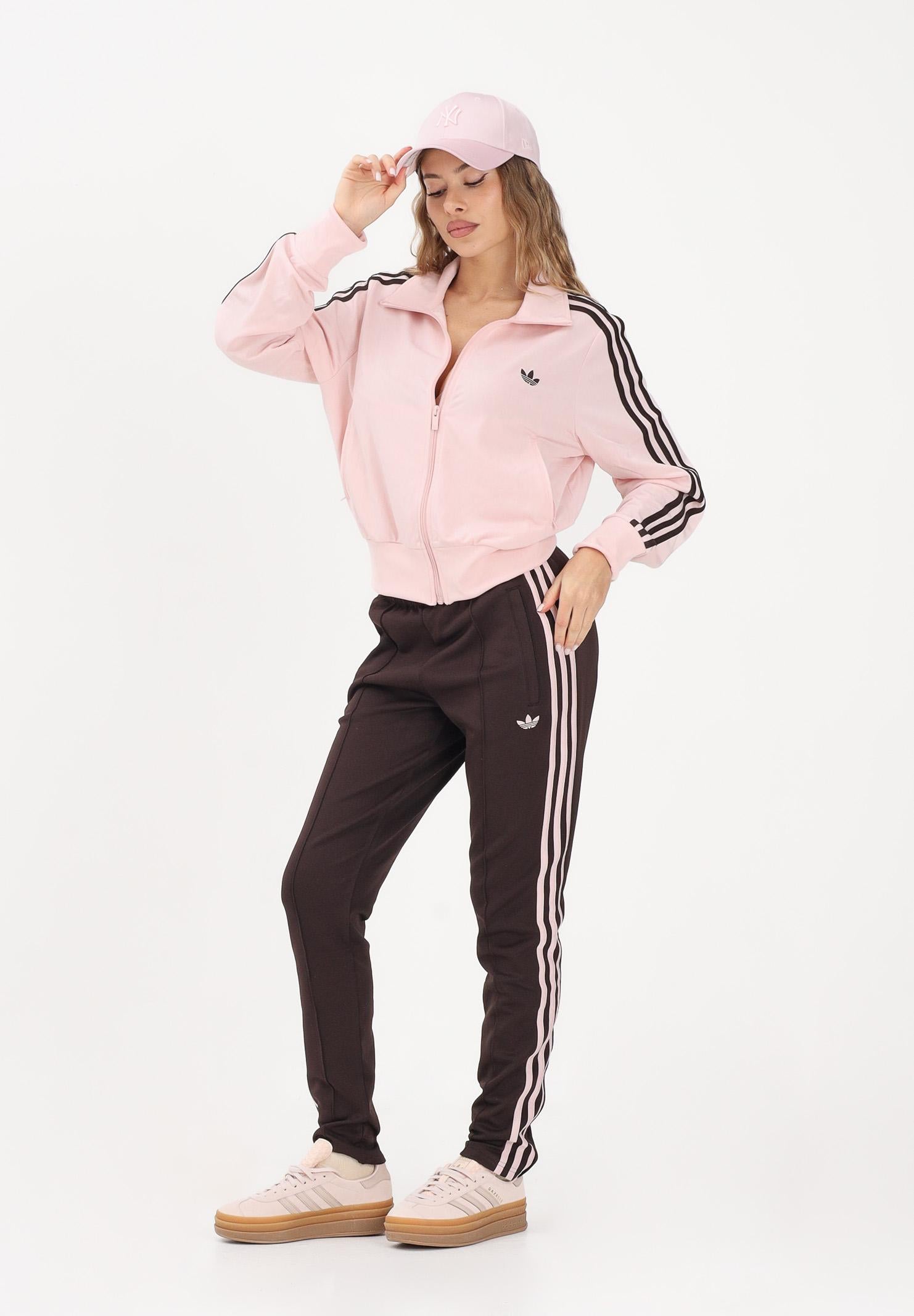 ADIDAS ORIGINALS Pantalone sportivo SST CLASSIC marrone e rosa da donna KD3790 . ADIDAS ORIGINALS 