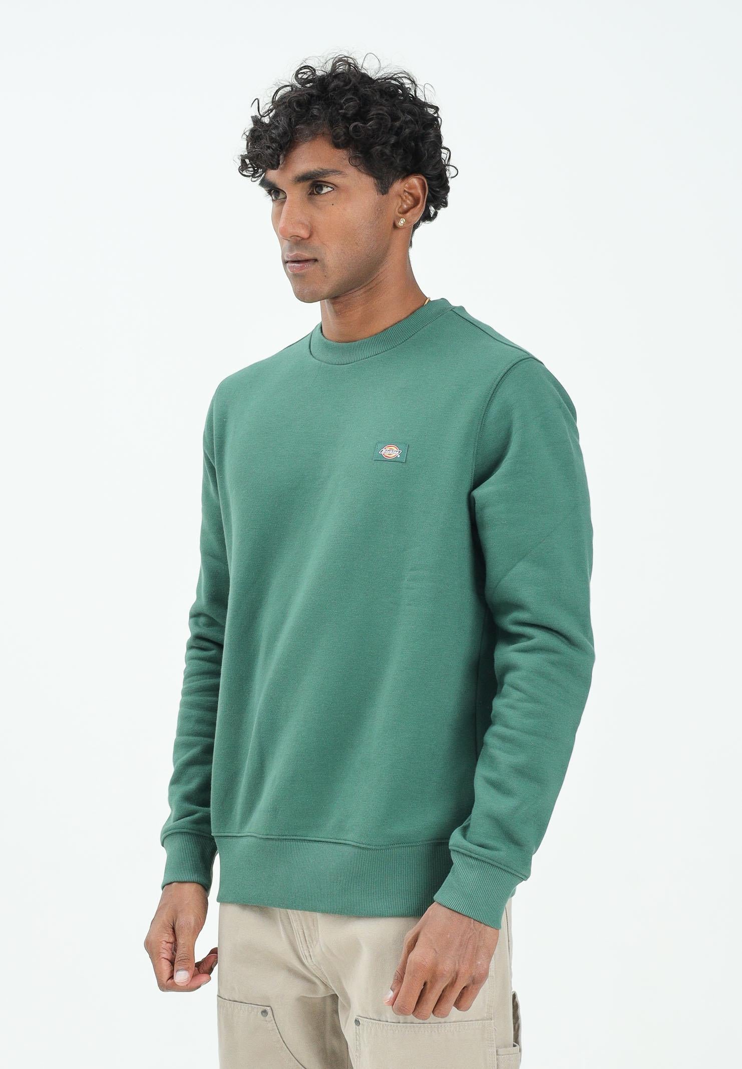 DICKIES Felpa girocollo Oakport verde da uomo DK0A4XCEPIN1  DIckies 