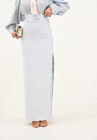 ELISABETTA FRANCHI Gonna lunga celeste da donna GO11156E2 EA7 ELISABETTA FRANCHI 