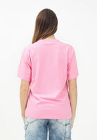 DSQUARED2 T-shirt a manica corta rosa per donna e bambina con logo Maple Leaf DQ2770D0015 DQ321 DSQUARED2 