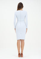 ELISABETTA FRANCHI Abito midi celeste da donna con catena gioiello AB80557E2 EA7 ELISABETTA FRANCHI 