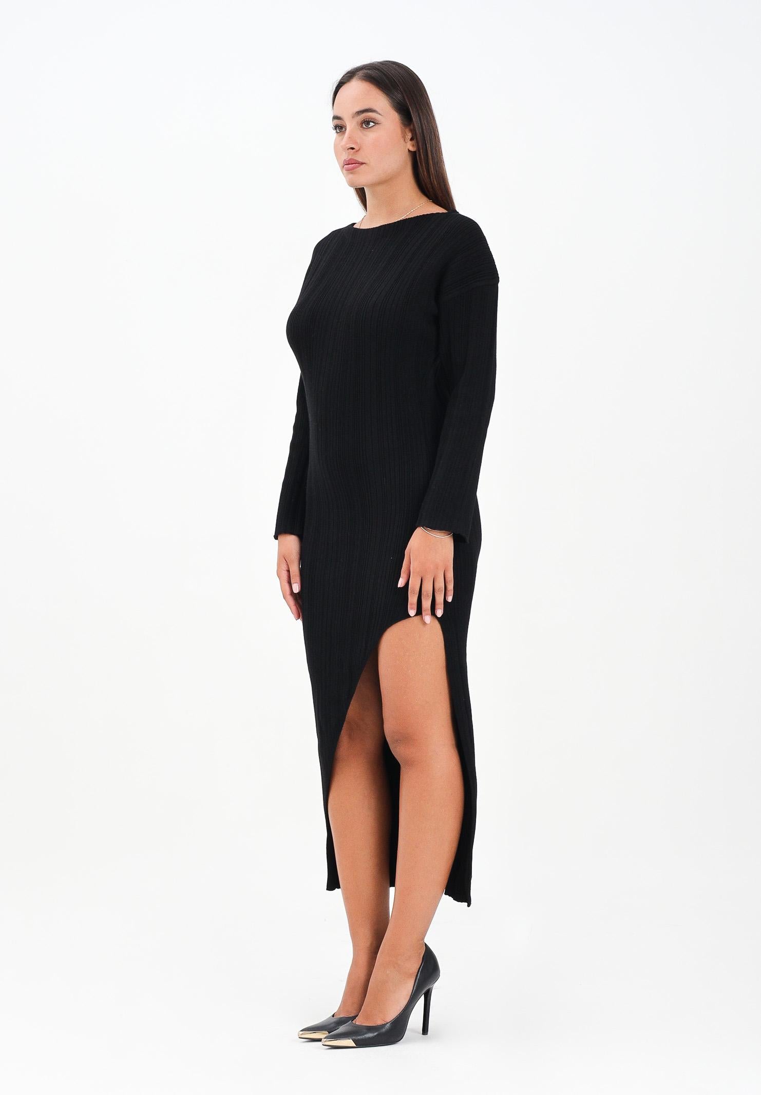 AKEP Abito midi nero da donna con scollo sul retro VSKD11004 V1 AKEP 