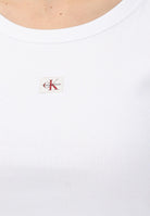 CALVIN KLEIN JEANS T-shirt a manica corta bianca da donna con logo LV047C200GYAA . CALVIN KLEIN JEANS 