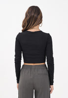 ADIDAS ORIGINALS Top sportivo Essentials Ribbed Crop nero da donna IW5725  ADIDAS ORIGINALS 