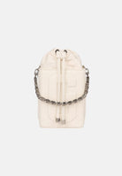 GCDS Borsa a mano panna da donna con logo GCDS in rilievo 3D GCDSD001 10 GCDS 