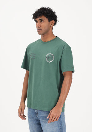 TOMMY JEANS T-shirt a manica corta verde da uomo con stampa sul retro DM0DM22535 MBL TOMMY JEANS 