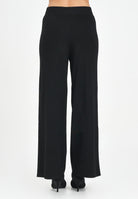 ELISABETTA FRANCHI Pantalone in maglia nero da donna con bande lucide<BR/> KP69S56E2 EF3 ELISABETTA FRANCHI 