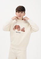 PALM ANGELS Felpa girocollo panna per donna, ragazzi e bambini con stampa PBBA012S26FLE002 002 PALM ANGELS 