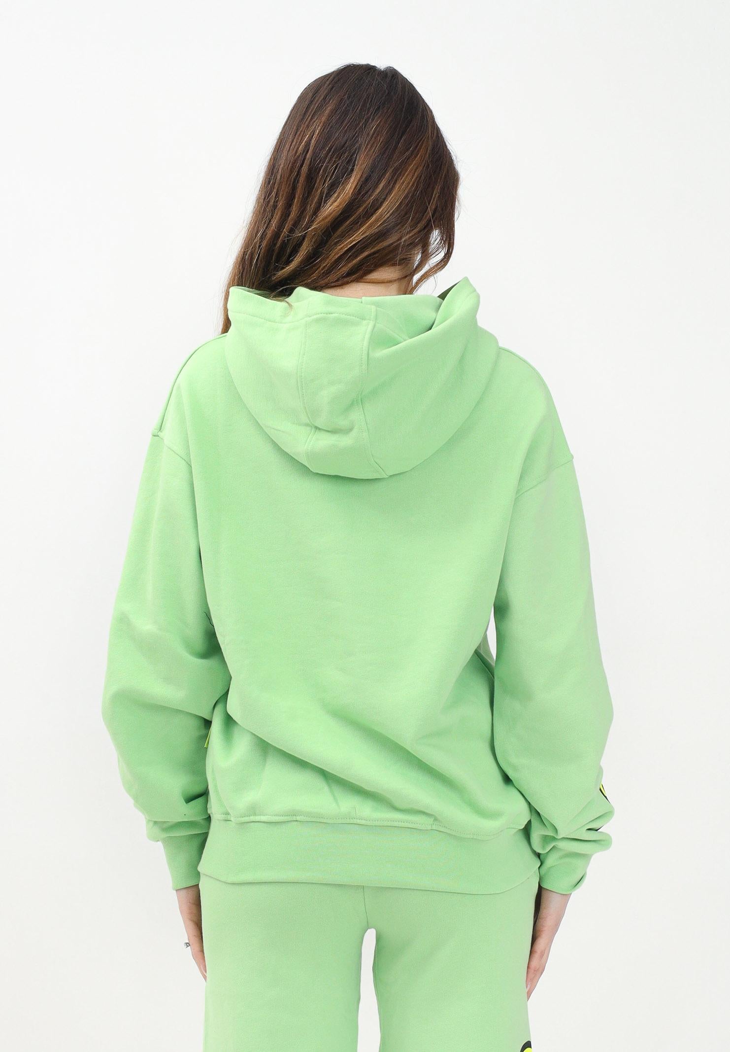 BARROW Felpa con cappuccio verde per donna, ragazzi e bambini con ricamo logo S5BKJUHS037 081 BARROW 