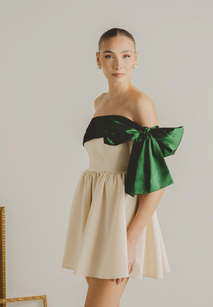 SANTAS Abito corto GRÂCE panna da donna PV2617 PAVE SANTAS 