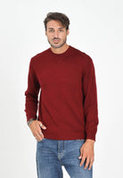 ARMANI EXCHANGE Maglioncino girocollo bordeaux da uomo realizzato in maglia rasata a punto fine XM001916AF14008 O5003 ARMANI EXCHANGE 
