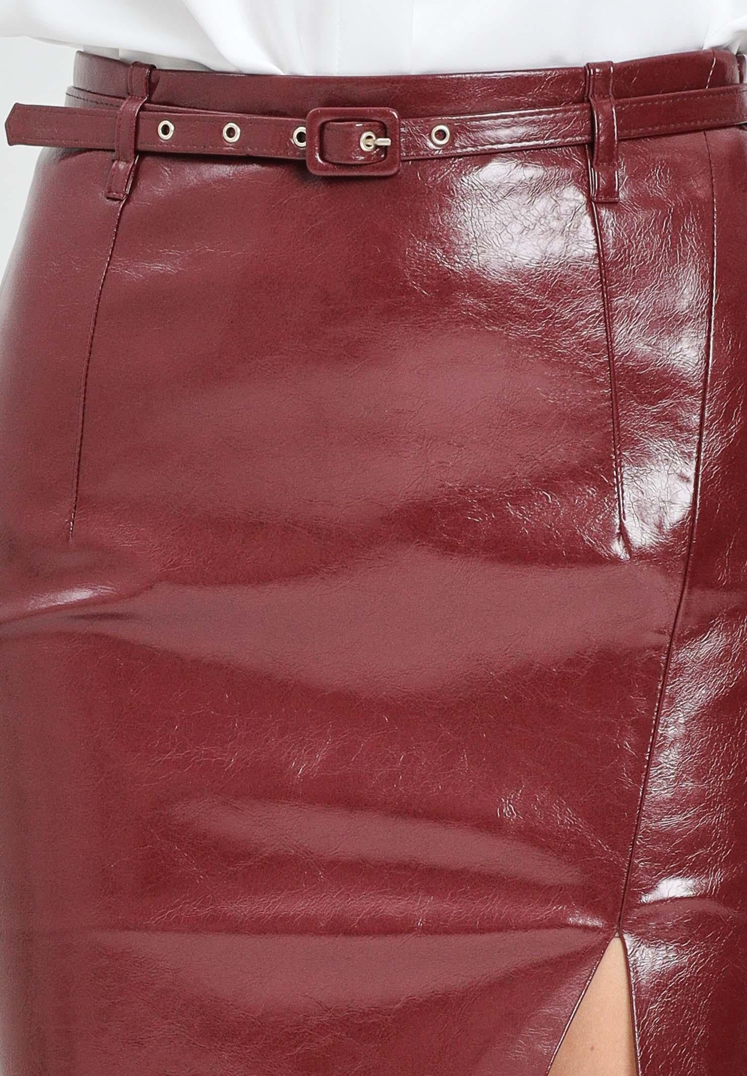 SIMONA CORSELLINI Gonna midi bordeaux da donna A25CPGO00501 V0752 SIMONA CORSELLINI 