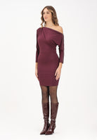 PATRIZIA PEPE Abito corto bordeaux da donna con zip 8A1501J321 M536 PATRIZIA PEPE 