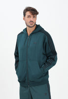 ADIDAS ORIGINALS Felpa con zip Adicolor Oversize verde da uomo JX1549  ADIDAS ORIGINALS 
