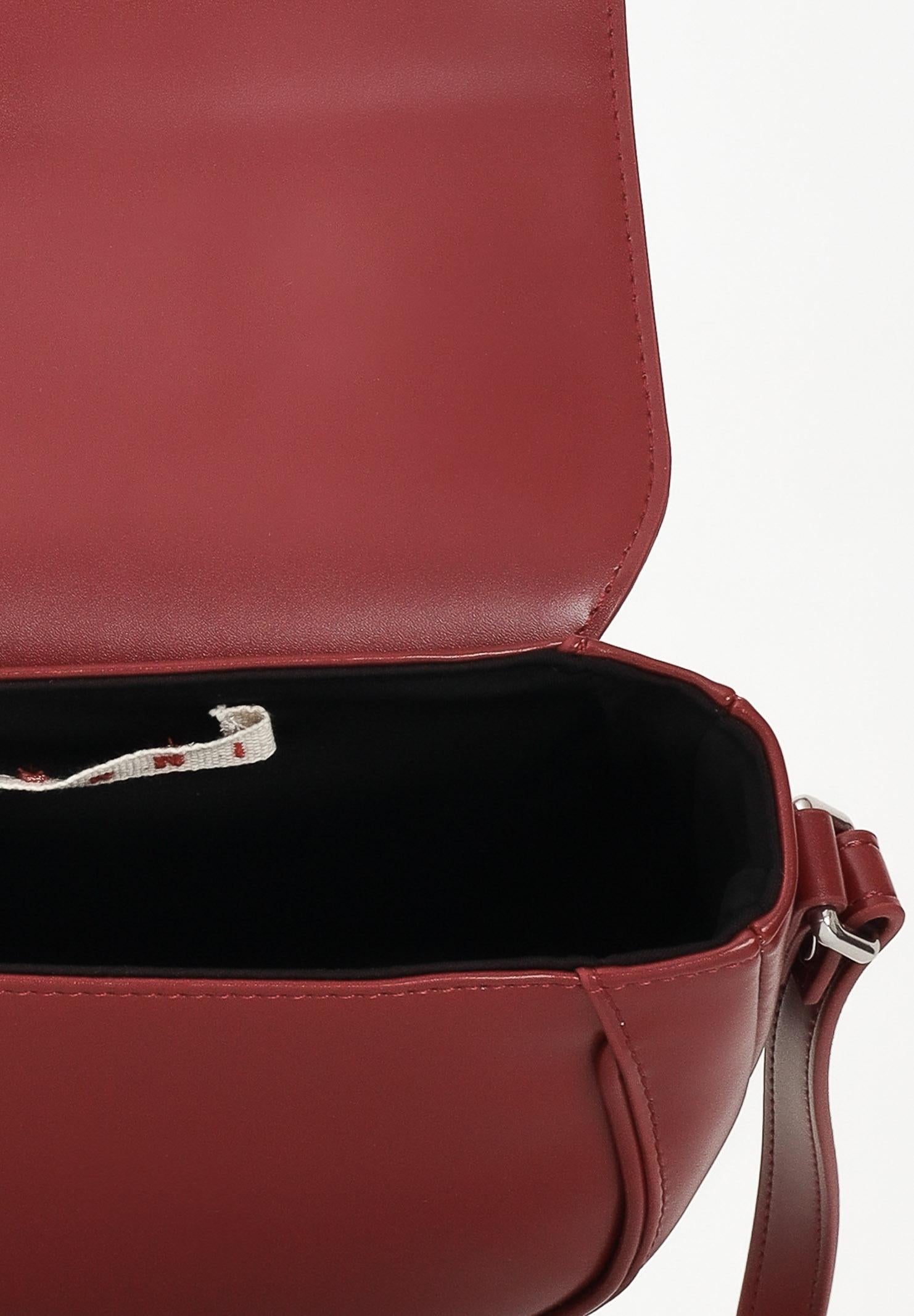 MARNI Borsa a tracolla Smile bordeaux da donna con logo istituzionale M01476M00TK 0M434 MARNI 