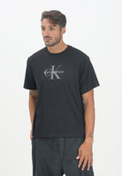 CALVIN KLEIN JEANS T-shirt a manica corta nera da uomo con logo LV04RB862GUB1  CALVIN KLEIN JEANS 