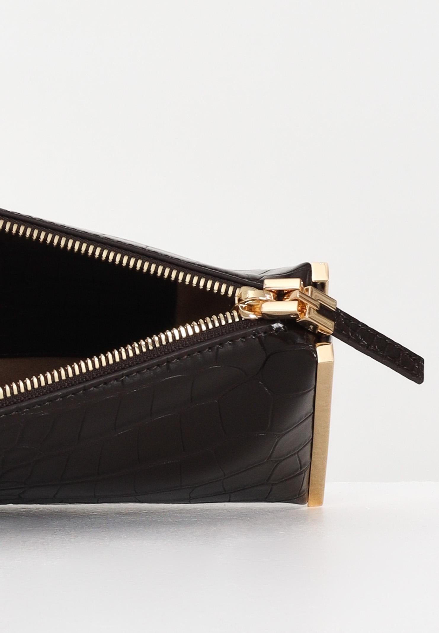 ELISABETTA FRANCHI Pochette marrone da donna con stampa cocco BS52A56E2 EA3 ELISABETTA FRANCHI 