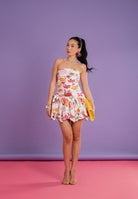 ODI ODI Abito corto bianco da donna con stampa floreale BOSACORTO110S6 5J ODI ODI 