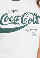 ONLY T-shirt a manica corta bianca e verde da donna con stampa Coca-Cola 15355835 ENJOY ONLY 