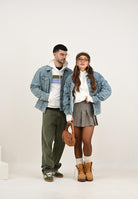 LACOSTE Giubbotto di jeans Crocodile in denim chiaro da uomo BH8982 MKU LACOSTE 