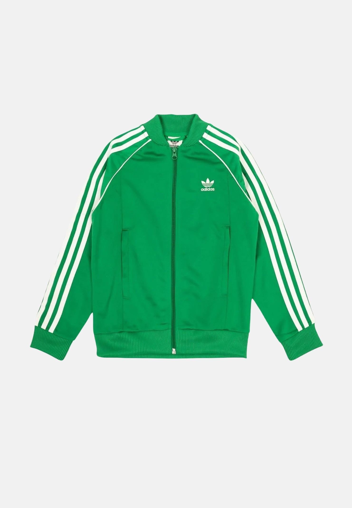 Felpa con zip Adicolor SST verde per bambino e bambnia IY7458  ADIDAS ORIGINALS 