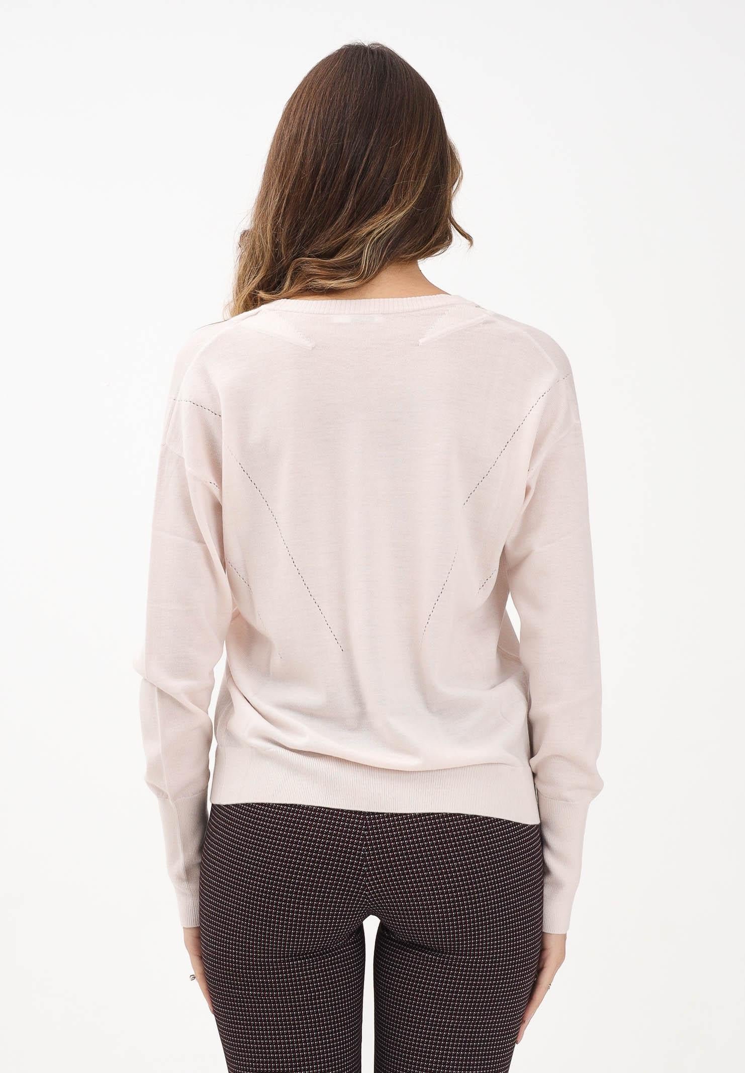 PATRIZIA PEPE Maglioncino scollo a V nude da donna con applicazioni FLY 8K0331KM36 M537 PATRIZIA PEPE 