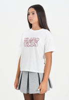 GCDS T-shirt a manica corta bianca per donna e bambina con stampa glitterata TI AMO GCDS B2JW2335BA3 15 GCDS 