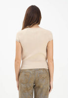 VICOLO Maglioncino beige da donna con maniche corte e scollo tondo 77244F BE VICOLO 