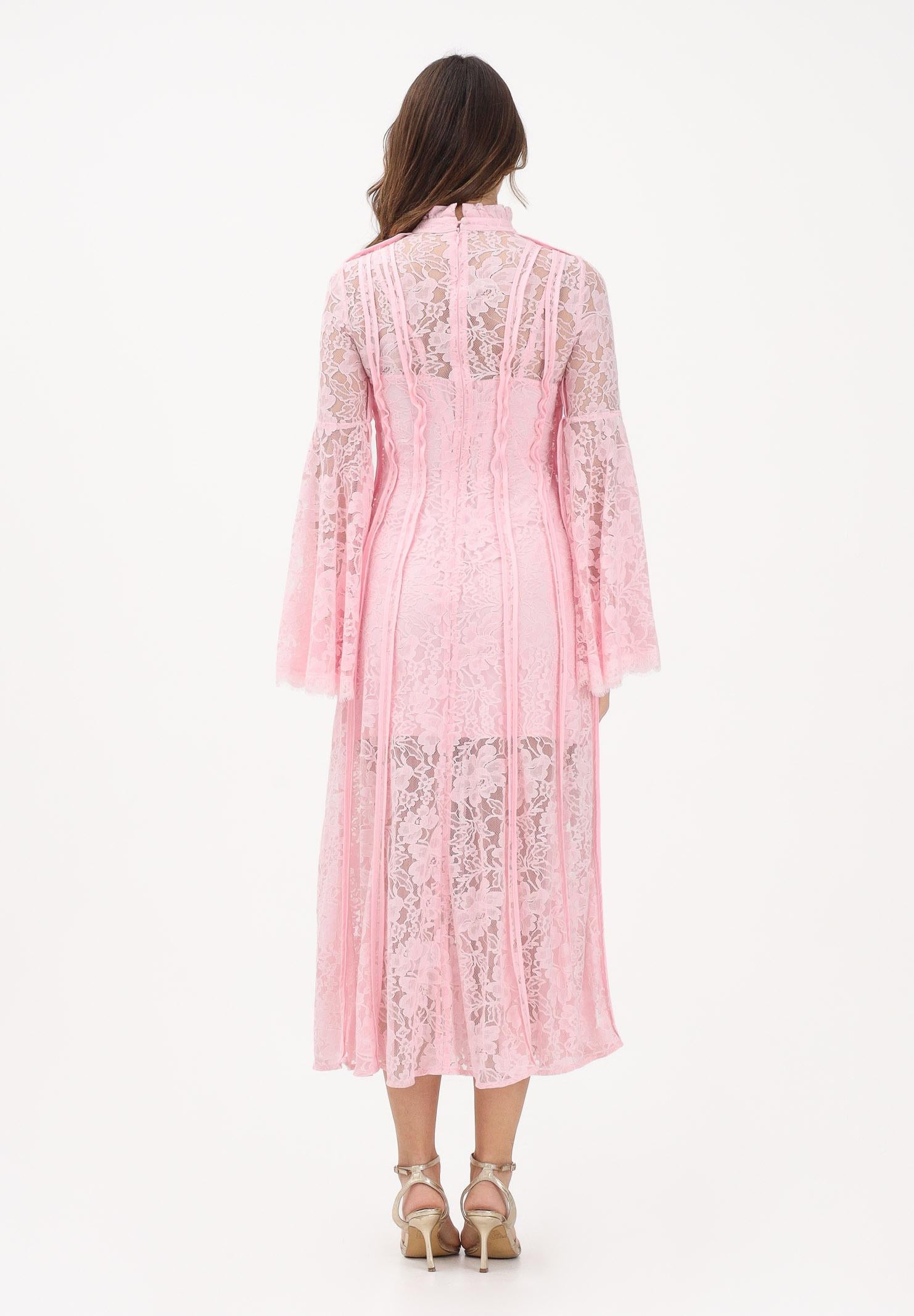 ODI ODI Abito midi rosa da donna realizzato in pizzo floreale ARBOREA110S6 G8 ODI ODI 
