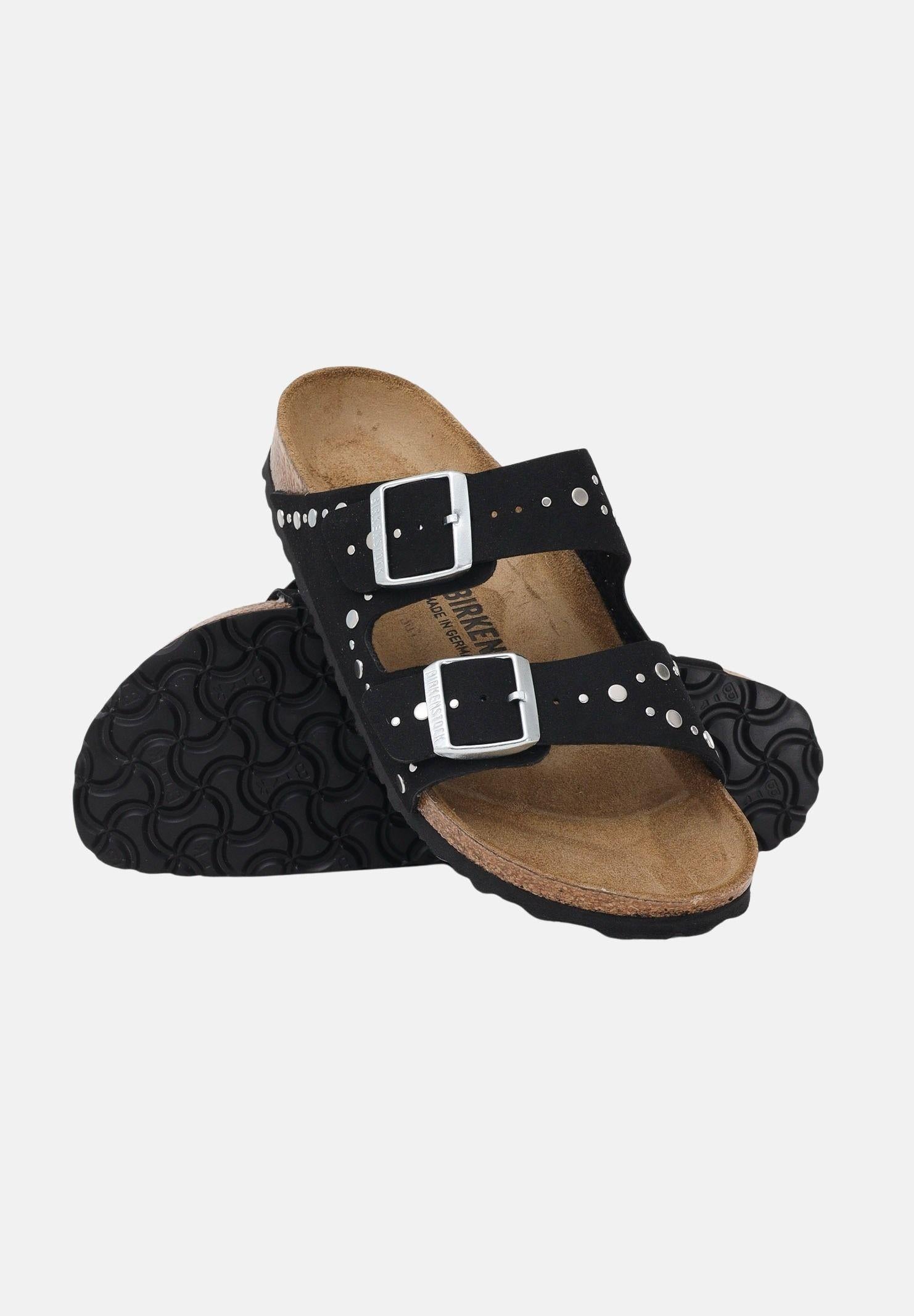 BIRKENSTOCK Ciabatte Arizona Rivet Border nere da donna 1031646 . BIRKENSTOCK 