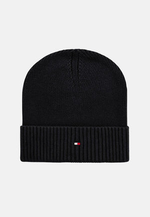 TOMMY HILFIGER Berretto nero per uomo e donna con logo AM0AM12796 BDS TOMMY HILFIGER 