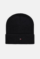 TOMMY HILFIGER Berretto nero per uomo e donna con logo AM0AM12796 BDS TOMMY HILFIGER 