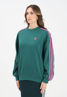 ADIDAS ORIGINALS Felpa girocollo Adicolor Oversized Crew verde da donna KA0468  ADIDAS ORIGINALS 