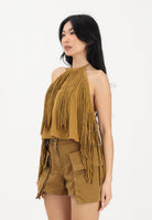PINKO Top halter kiwi da donna con frange 106794A3AY L25 PINKO 