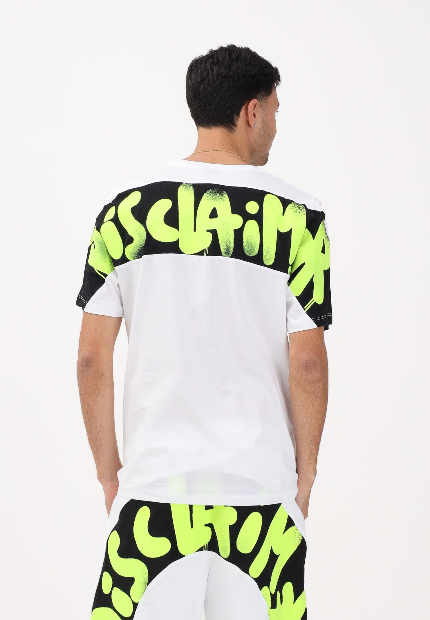 DISCLAIMER T-shirt a manica corta bianca da uomo con stampa logo sul retro 26EDS55432 BINE DISCLAIMER 