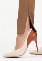 PINKO Pantalone elegante cammello da donna con fondo regolabile 105600A2QV M20 PINKO 